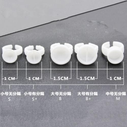 100 PCS Disposable False Eyelash Extension Glue Rings Tattoo Pigment Tattoo Ink Pallet Eyelash Adhesive Holder