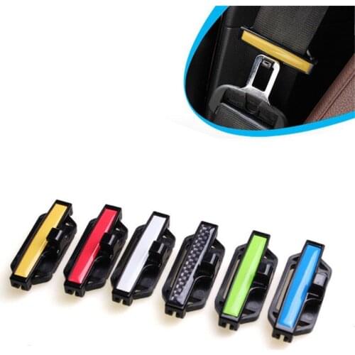 2PCS Plastic Strong Adjustable Car Safety Belt Clips Slip-Resistant Seat Belt Buckle Simple Clamp Fixing Clip Car Styling