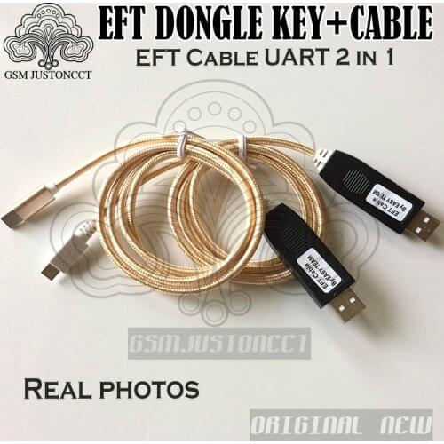 2018 original News EASY FIRMWARE TEMA / EFT DONGLE EFT Dongle Serial 2 IN 1 cable Free shipping