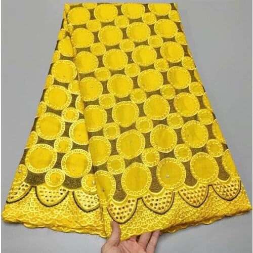 2021 Latest High Quality African Nigerian Swiss Cotton Embroidery Guipure Dress Wedding Damask Party 2.5Yards