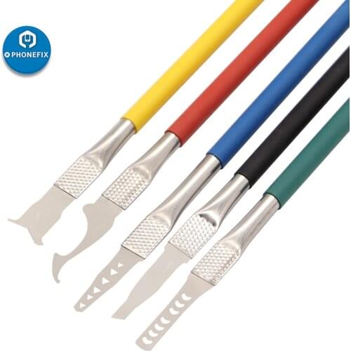 5 in 1 IC Chip Thin Blade Burin CPU NAND Remover BGA Glue Disassemble Maintenance Knife for Phone Laptop PCB Repair Hand Tools