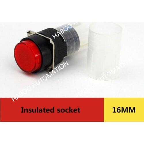 50pcs/lot HABOO dia.16mm push button switch Insulation seat HBD16 series switch Insulation socket