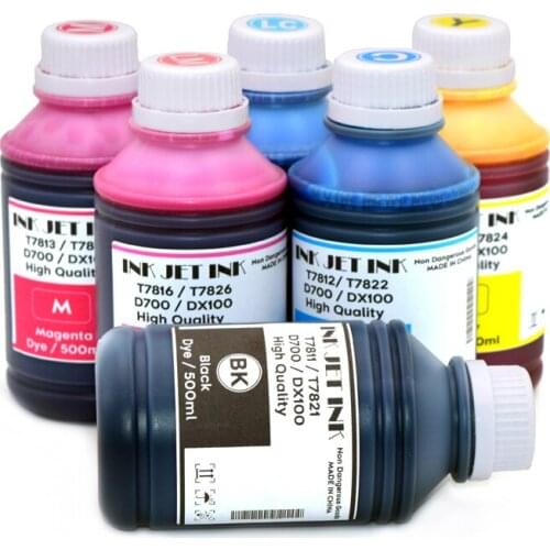 6Color *500ML/PC Refill Dye Ink for Epson SureLab D700 D800 SL-D700 SL-D800 Printers