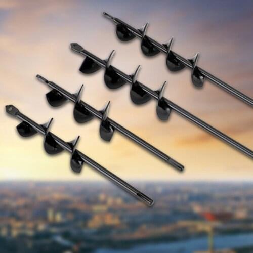 8 Sizes Garden Auger Drill Bit Hex Shaft Tool Spiral Hole Digger Ground Drill Earth Seed Planting Gardening Fence Flower Planter