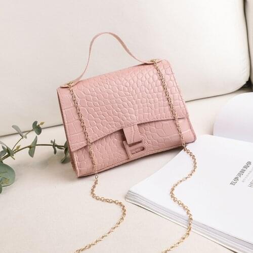 DOLOVE Korean Version of The Crocodile Embossed Portable Crossbody Bag Fashion Summer 2020 Small Messenger Bag Women Handbag