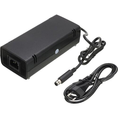 12V Home Wall Charger Power Supply US / EU Plug For XBOX 360 E Game Console Charger AC Adapter Charging Cable Cord Black