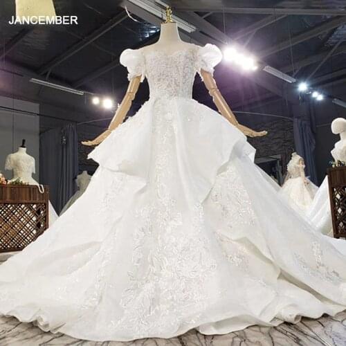 HTL1597 Princess Bride Gown Elegant Wedding Dress 2020 Sweetheart Puff With Sleeveless Big Train vestido de noiva princesa