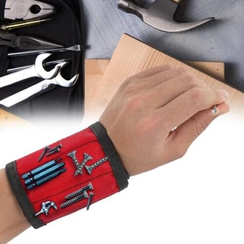 Magnetic Polyester Bracelet Portable Tool Bag Electrician Wristband Screw Repair Tool Car Accessories Motorcycle Repair Tool