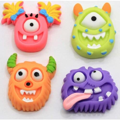 Multi Styles Flatback Buttons Halloween Resin DIY Crafts Embellishment Cartoon Monsters Flatback Cabochon Scrapbooking