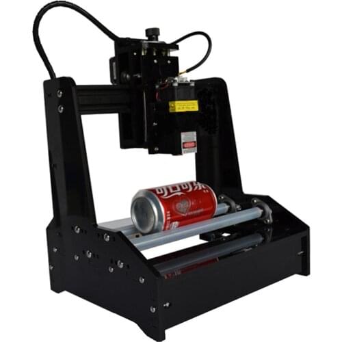 Desktop DIY Rotation 15w Laser Engraving Machine For Cylindrical Object Printer Working On Cambered Material