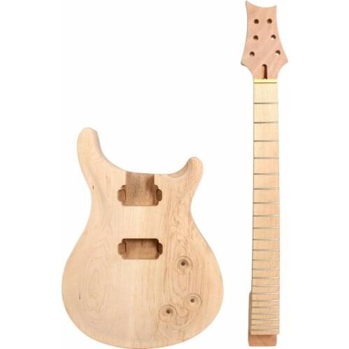 NEW 1 set unfinished guitar neck and body electric guitar kit Diy part