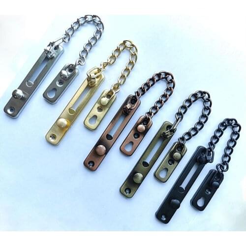 Stainless Steel Anti-theft Chain Golden Green Antique Red Antique Black Anti-theft Chain Hotel Safety Chain Door Button
