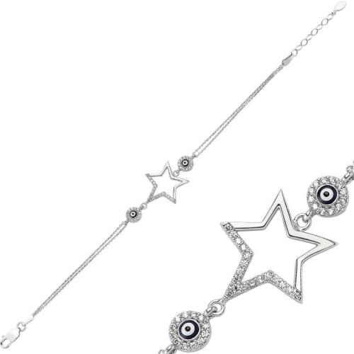 Silverlina Silver Star Ladies Bracelet