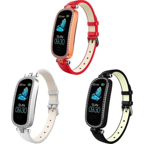 IP68 I9 0.96 inch Screen Women Smart Bracelet Fine Hot Bend Forming Glass Skin Band Heart Rate Blood Pressure Monitor