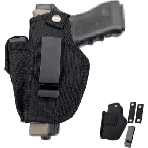 Tactical Left / Right Hand Pistol Holster Concealed Gun Carry Nylon Hunting Pouch Metal Clip Airsoft Belt Holster Universal Gun