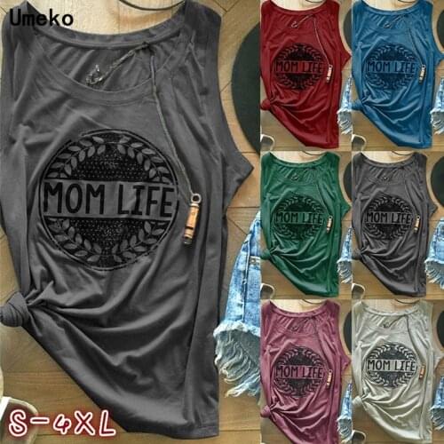 Umeko 2020 Women Tank Tops O-Neck Tank Summer Sleeveless Female White Casual Tank Tops Fashion Femme Ladies Tops Tee plus size