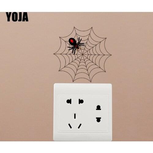 YOJA Spiders Living Room Bedroom Home Decor Wall Sticker PVC Switch Decal 12ss0502