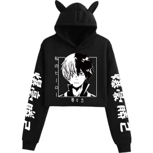 Anime My Hero Academia Woman Hoodie Fashion Pullovers Tops Cute Casual Loose Cloth