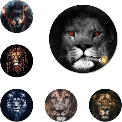 Animaux lion Icons Pins Badge Decoration Brooches Metal Badges For Clothes Backpack Decoration