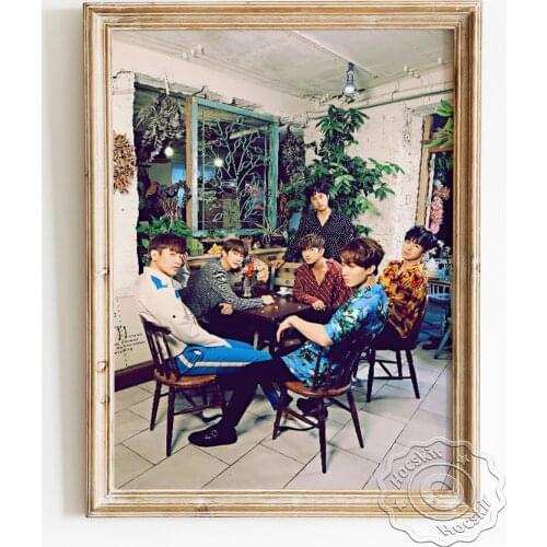 Famous Korean Male Group Shinhwa Star Portrait Poster, K-pop Music Fans Collection Wall Picture, Fashion Magazine Wall Art Decor