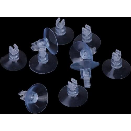 10pcs Hot Sale Aquarium Sucker Suction Cup For 4mm Air Line Pipe Tube Wire Holder Used Sucker For Glass Surface Fish Supples