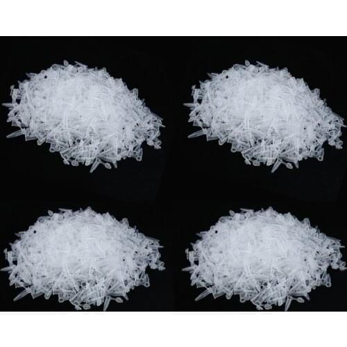 4000 Pieces 0.5/1.5ml Microcentrifuge Tube Snap Cap Graduated, Clear
