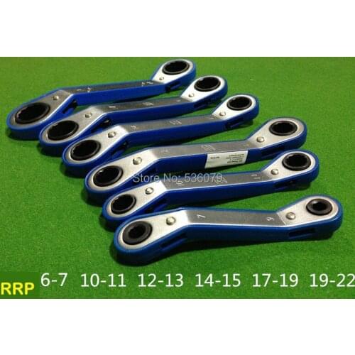 6pcs offset ratcheting box-end wrench set, CR-V alloy material, high quality, double end, ratchet combination spanner