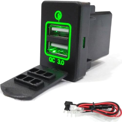 XUNMA BRAND NEW Quick Charge 3.0 Dual USB Car Charger for TOYOTA Camry Corolla RAV4 Reiz Cruiser