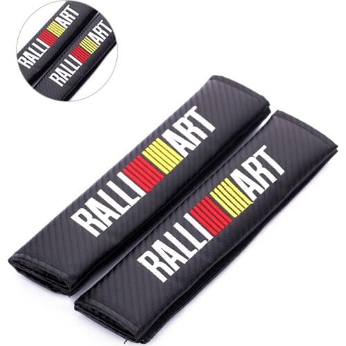 Car Styling For Mitsubishi Ralliart ASX Lancer 10 Pajero Outlander Eclipse Grandis Colt L200 Montero EVO Seat Belt Shoulder Pad