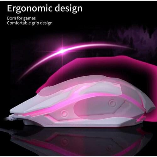 Wireless Gaming Mouse Ergonomic 1000 Dpi 7 Colors Led Breathing Light Computer Gaming Mice Mouse with Backlight for PC Laptop