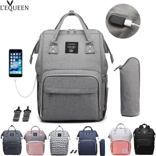 Baby Diaper Bag Mommy Stroller Bags USB Large Capacity Waterproof Nappy Bag Kits Mummy Handbag Backpack Nursing Travel Maternity