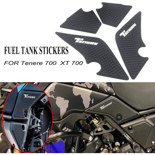 FOR YAMAHA Tenere 700 T700 XTZ 700 2019 2020 Motorcycle Non-Slip SideFuel Tank Stickers Waterproof Pad Rubber Sticker