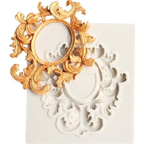 European-style lace silicone mold decoration tool chocolate mold cake, Gumpaste mold, Sugarcraft, kitchen utensils