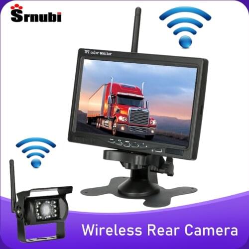 7 inch AHD Wireless Car Monitor LCD TFT Car Rear View Camera HD monitor for Truck Camera for Bus RV Van reverse camera Wired