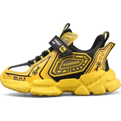 High Quality Childrens Shoes Breathable Sneakers For Boys Lightweight Kids Golden Shoes Soft Bottom Running Shoe Tenis Infantil