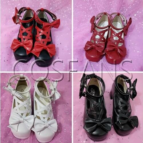 5 colors Aurora Medium-heeled Summer Sandals In New Origin Lolita, Sandals Summer. Buckle Strap Shoes Women men Halloween props