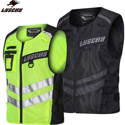 Motorcycle Cycling Reflective Vest MTB Moto Bike Night Riding Safety Light Vest Breathable Reflective Warning Vests Clothing