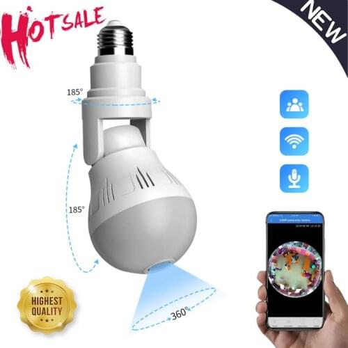Newest HD 360° Panoramic Wifi 1080P IP Camera Light Bulb Home Security Video Camera Wireless CCTV Surveillance Fisheye Network