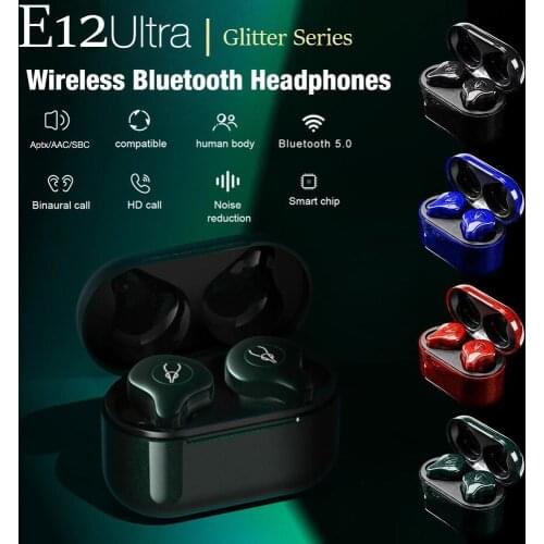 Newest Sabbat E12 Ultra Glitter Series TWS Bluetooth 5.0 Earbuds Aptx Sports Headset HiFi Stereo In-Ear Earphones Dropshipping
