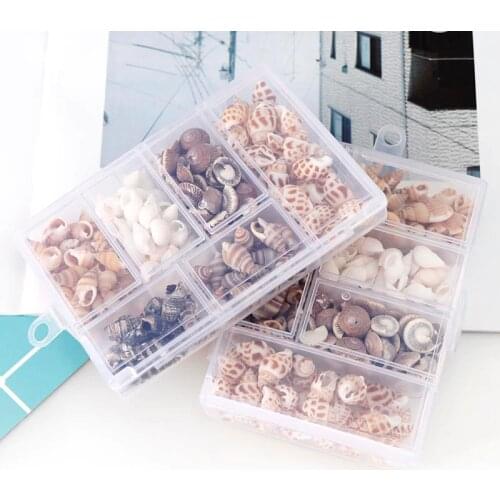 About 100Pcs/Box Natural Conch Shells DIY Aquarium Landscape Seashells Crafts/party Decor Mini Conch Corn Screw Wall Decoration