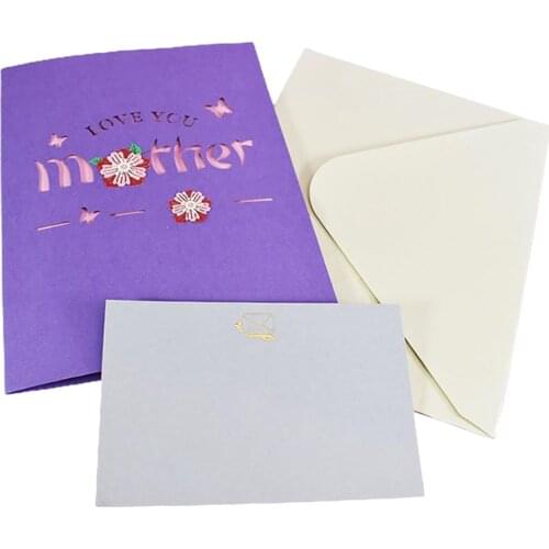 Pop Up Mothers Day Greeting Cards Flowers Post Card Birthday Card for Mom