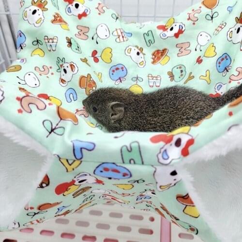 Small Animal Hanging Hammock Bunk Bed Hammock Toy for Ferret Hamster Parrot Rat Sleep Napping Cage Swinging Hideout