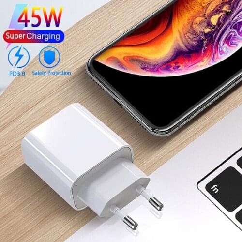 Portable Home Wall charger Super strong PD charger 45W For Type-c USB C charger For US/EU Quick charger plug For iphone xiaomi