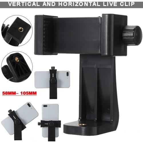 Portable Smartphone Holder for iPhone Huawei Black Mobile Tripod Adapter Professional Cell Phone Mount Video Recording Bracket