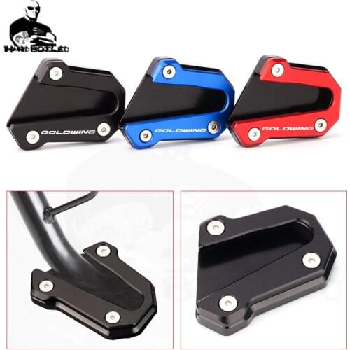 Gold wing GL1800 Motorcycle CNC Foot Kickstand Side Stand Enlarge Extension Plate For HONDA Goldwing1800 GL 1800 2018-2020