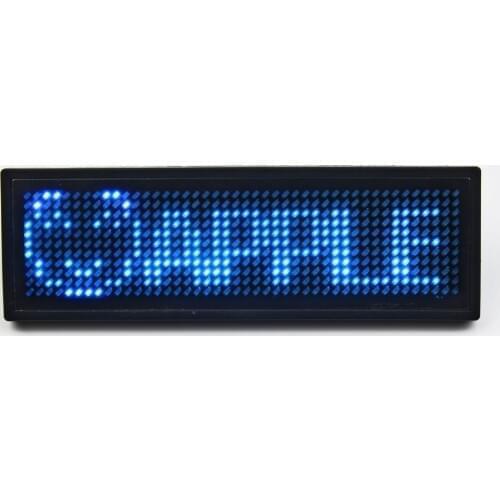 5sets/lot Blue color led Programmable Scrolling Name Message Badge Tag Digital Display Supports English, Russian