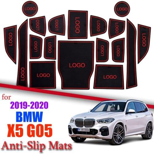 Anti-Slip Gate Slot Cup Mat For BMW X5 2019 2020 G05 Door Groove Non-slip Pad Accessories Car Stickers