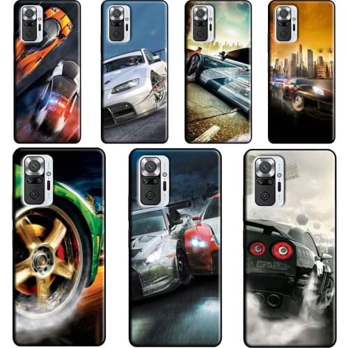 Luxury Car Drift Phone Case For Xiaomi Redmi Note 10 8 9 Pro Note 8T 9S Coque For Redmi 9C 9T K40 7A 8A 9A