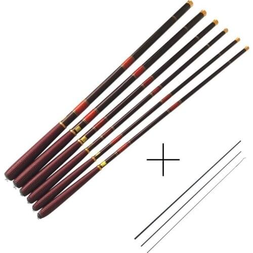 New Ultra Light Stream Hand Pole Fishing Rod Telescopic Carbon Fiber Feeder Fishing Rod Carp Pole 3.0-7.2M Rod