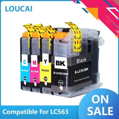 Compatible for LC563XL LC563 ink cartridge for brother MFC- J2310 J2510 J3520 J3720 printerLC 563 LC563 LC-563